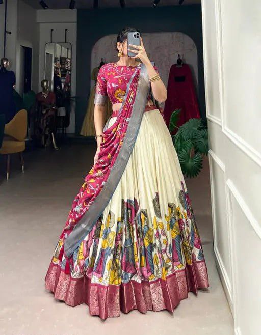 πΈ Blossom Boldly: Radiate Charm in Floral Printed Lehengas πΈ